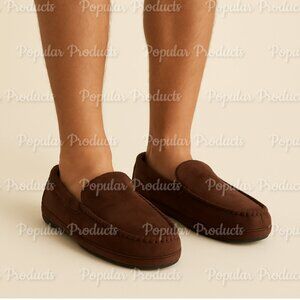 3/$20 Memory Foam Moccasin Slippers, Choclate Brown